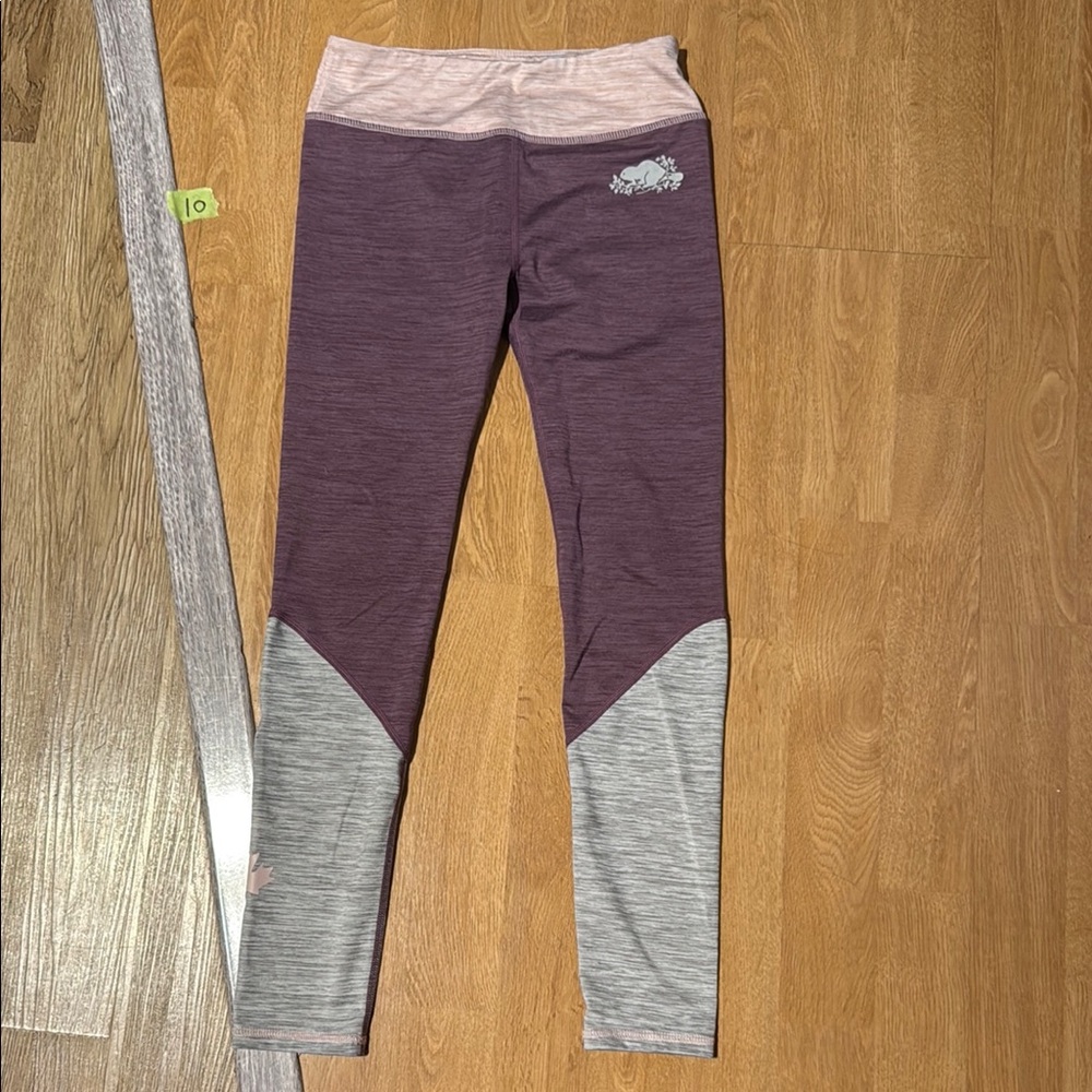 Roots Kids Leggings in Purple and Gray